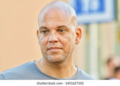 STOCKHOLM, SWEDEN - JUNE 14, 2019: Quincy Jones III Walking The Streets Of Stockholm.