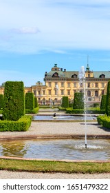 Stockholm, Sweden - June 23, 2019: Drottningholm Palace Garden, Fountains