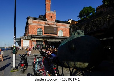 Stockholm, Sweden June 30, 2019 The Outdoor Patio At The Fotografiska Museum.