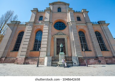 STOCKHOLM, SWEDEN - MAY 1, 2009: Storkyrkan Or Church Of St. Nicholas In The Old Town Of Stockholm. Since The 13th Century The Church Serves As A Venue For Royal Coronations, Weddings And Funerals.