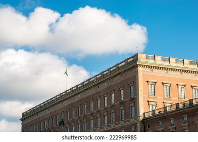 STOCKHOLM, SWEDEN - OCTOBER 11: The Royal Palace of Stockholm, the official residence of the King of Sweden on October 11, 2014.