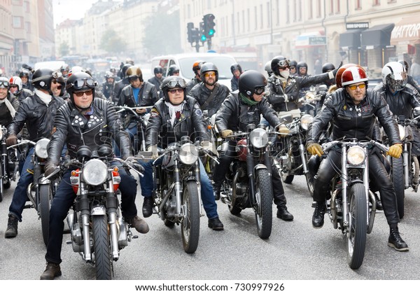 Stockholm Sweden Sept 02 2017 Motorbikers Stock Photo 730997926 ...