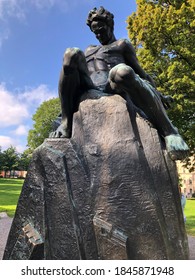 Stockholm/Sweden - 08/25/2019: Monument To August Strindberg, Sculptor Carl Eldh, Opened In 1942 In Stockholm, Sweden.