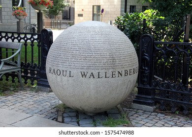 Stockholm/Sweden - July 2019: Raoul Wallenberg Memorial