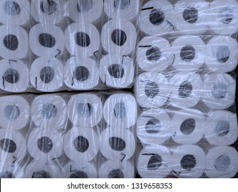 Stockpile of toilet rolls in the pre-brexit UK
