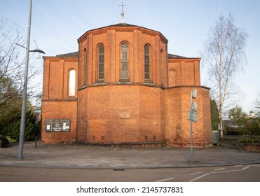 Stockport, Manchester, UK - April 10, 2022: East end of St Peters Church, Stockport