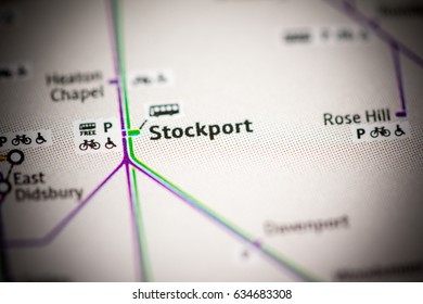 Stockport Station. Manchester Metro map.