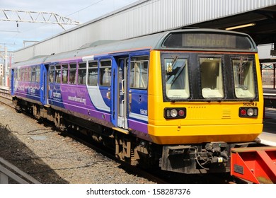 STOCKPORT, UK - APRIL 23: Northern Rail Train On April 23, 2013 In Stockport, UK. NR Is Part Of Serco-Abellio Joint Venture. NR Has Fleet Of 313 Trains And Calls At 529 Stations.