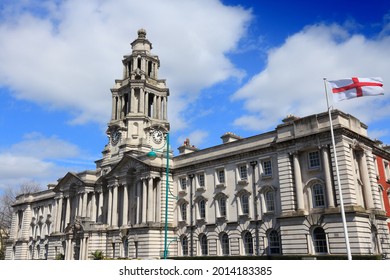 Stockport UK town in North West England. Part of Greater Manchester. Town Hall.