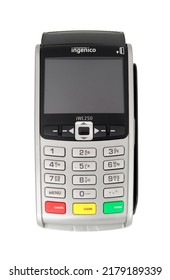 Stockport, United Kingdom, July 10th, 2022, Ingenico IWL250 Wireless Point Of Sale Contactless Merchant Payment Terminal