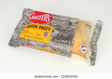 Stockport, United Kingdom, June 28th, 2022 Ginsters Classic Cornish Pasty Made With Beef Mince, Potatoes, Swede And Onion Wrapped In Puff Pastry Baked In Cornwall United Kingdom