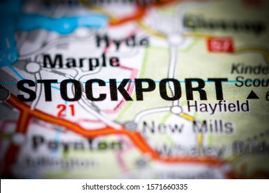 Stockport. United Kingdom on a map