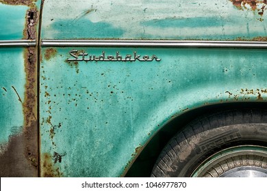 Stockton, Wiltshire, UK - June 1, 2014: A Studebaker Lark VIII automobile