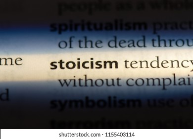 Stoicism Word In A Dictionary. Stoicism Concept.