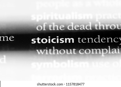 Stoicism Word In A Dictionary. Stoicism Concept.