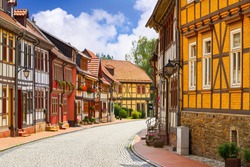 Stolberg Facades In Harz Mountains Of Germany