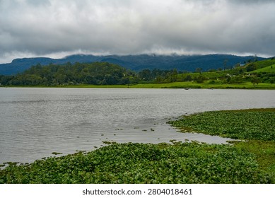 Stomy clouds over Gregory Lake in Nuwara Eliya. Lake Gregory is a reservoir in centre of the tea country hill city Nuwara Eliya in Sri Lanka.

