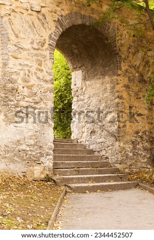 Prague through an archway