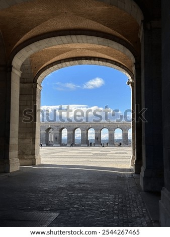 Similar – Foto Bild Pärchen sitzt Arm in Arm und genießt den Ausblick