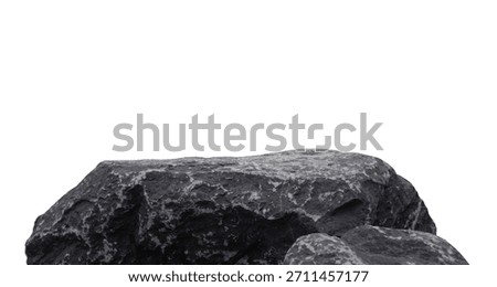 Stone Background With Texture And Design, Beach Isolated Nature Landscape With Space, Wall And Mountain In Blue, Stage Floor With Podium Rock Shape, Product Display, Presentation Mockup And Copy Space