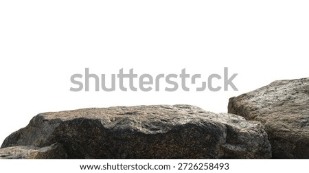 Stone Background With Texture And Design, Beach Isolated Nature Landscape With Space, Wall And Mountain In Blue, Stage Floor With Podium Rock Shape, Product Display, Presentation Mockup And Copy Space