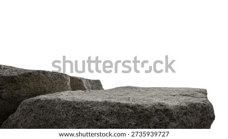 Stone Background With Texture And Design, Beach Isolated Nature Landscape With Space, Wall And Mountain In Blue, Stage Floor With Podium Rock Shape, Product Display, Presentation Mockup And Copy Space