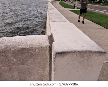 Stone Balustrade Along Bayshore Boulevard In South Tampa, Florida