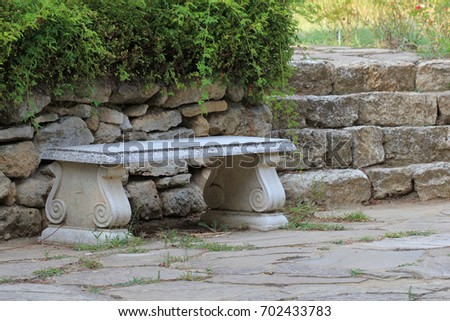 Stone bench in Park