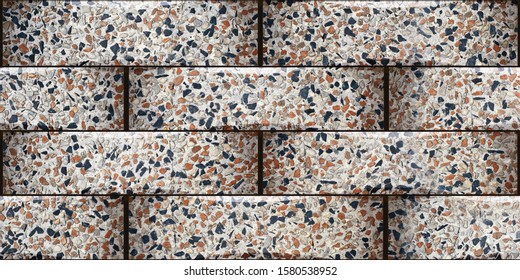 stone brics elevation wall tiles design for outdoor wall and background wallpaper.
