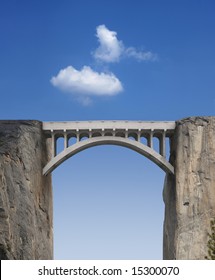 Stone Bridge Connecting Two Cliffs