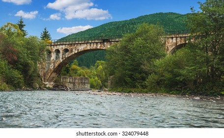 Stone bridge over the river