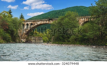 Stone bridge over the river