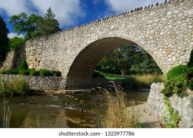 Stone Bridge Over Spencer Creek At Websters Falls Conservation Area