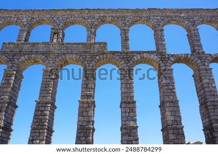 Similar – Image, Stock Photo Look through stone pipes with resistant glaze placed on the ground in front construction site