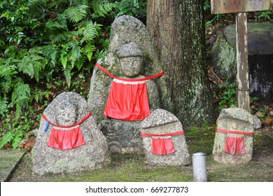 Stone Buddha Carvings in the area of Kiyomizu Dara Temple the landmark of Kyoto, Japan.