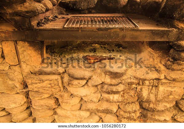 Stone Building Stone Fireplace Camping Site Stock Photo Edit Now