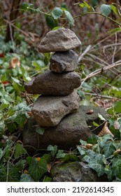 Stone Cairn With Five Rocks