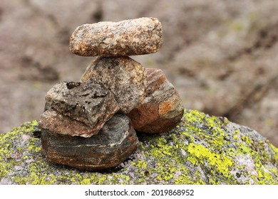 Stone Cairn On A Way To Kjerag Mountain, Norway