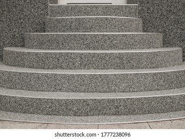  Stone carpet staircase positive conical staircase in grey with gravel coating