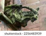 Stone carved gargoyle on Lichfield cathedral