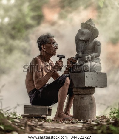 Stone carver, Thailand