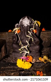 Stone Carving Idol, Devotion, Ganesh