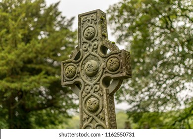 a stone Celtic cross
