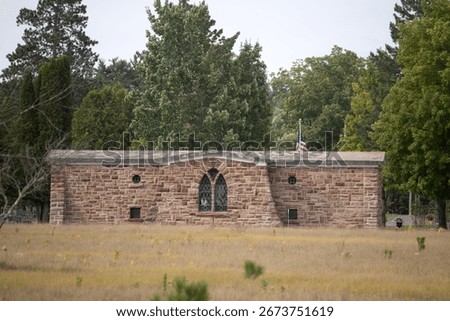 A stone chapel in the field
