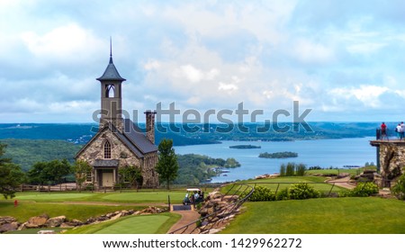 Stone church at top of the rock in Branson Missouri