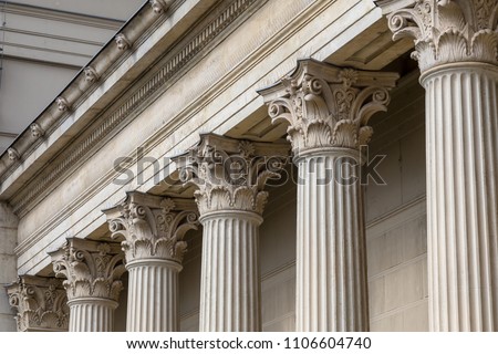 Stone column ancient classic architecture detail