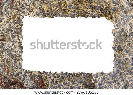 Stone Coral Border Frame with Empty Space Natural Texture Background Design