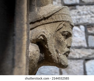 Stone Corbel On Church Wall