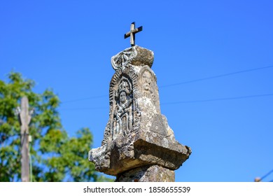 Stone Cross In The 12th Century Hermitage Of Our Lady Of Muskilda