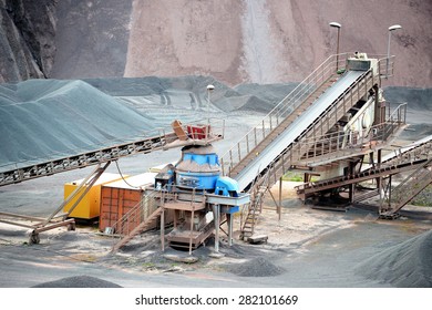 Stone Crusher In Porphyry Surface Mine. Hdr Image